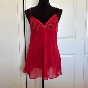 Je Tadore Red Lace Chemise Nightgown - Women Intimates